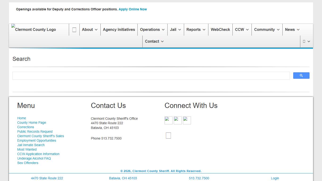 Search Clermont County Sheriff